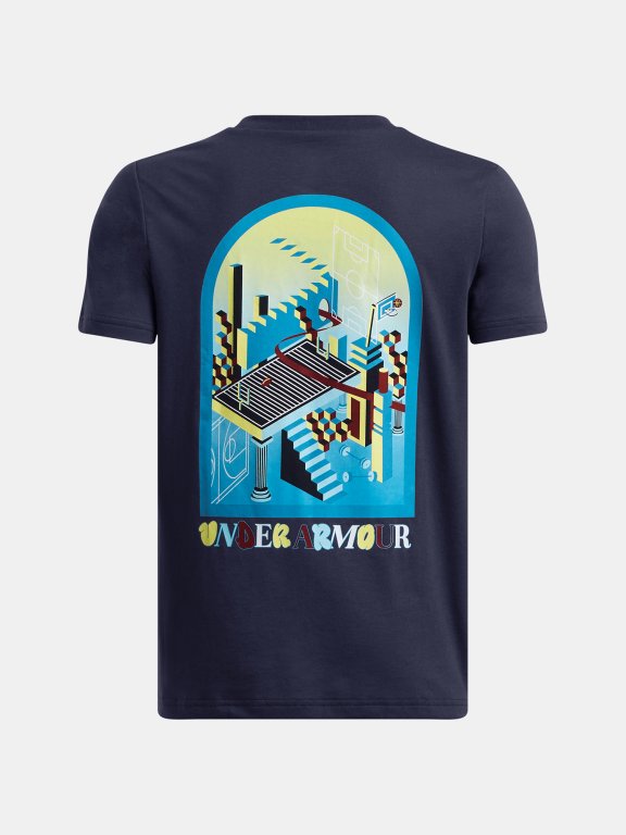 Футболка Under Armour Portal Logo SS Jr Blue