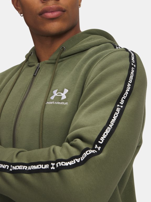 Худі Under Armour Icon Fleece FZ Taping Man зелене