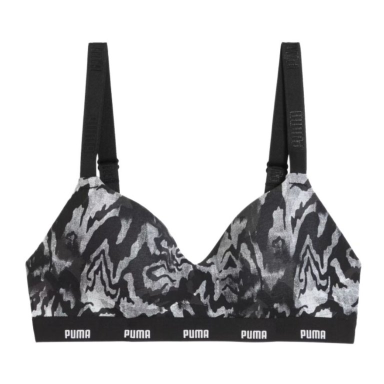 Podprsenka Puma Printed Padded Top W - černá