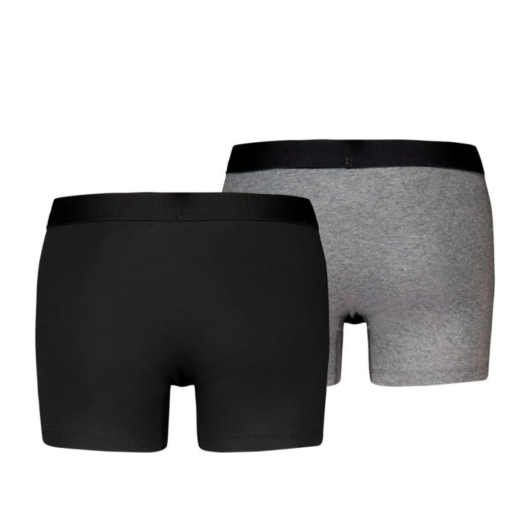 Боксерки Puma Embossed Logo Boxers 2 Pack M - чорно/сірі