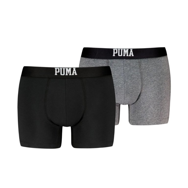 Боксерки Puma Embossed Logo Boxers 2 Pack M - чорно/сірі