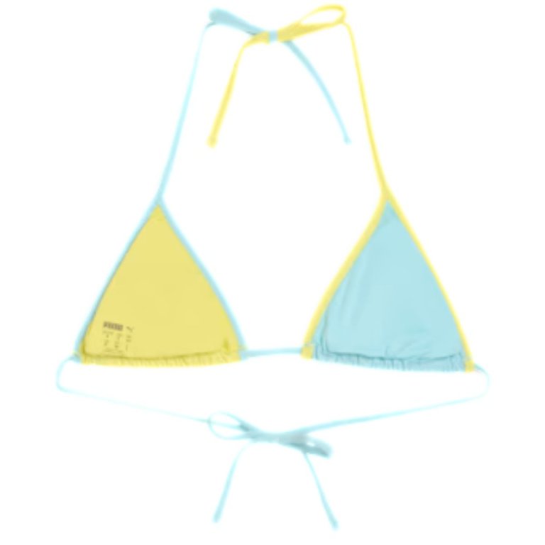Plavky Puma Triangle Bikini Top W - modrá/žlutá