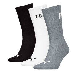 Шкарпетки Puma Logo Crew 3 Pack - сіро/біло/чорні