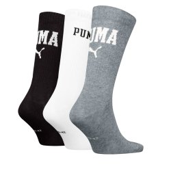 Шкарпетки Puma Logo Crew 3 Pack - сіро/біло/чорні