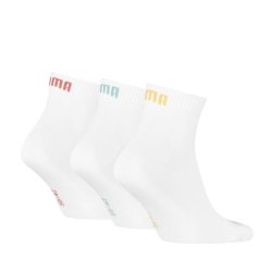 Шкарпетки Puma Quarter Plain 3 Pack - білі