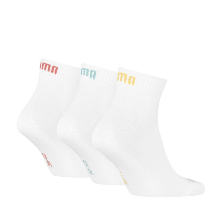 Шкарпетки Puma Quarter Plain 3 Pack - білі