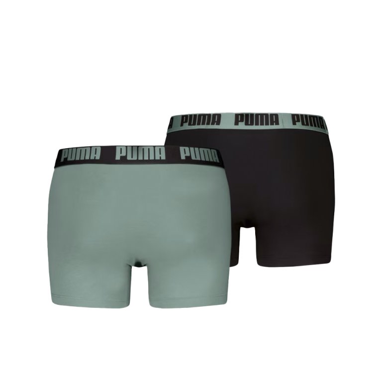 Боксерки Puma Everyday Basic Boxer 2 Pack M - зелено/чорні