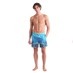Plavky Arena Water Prints Beach Boxer M - modrá