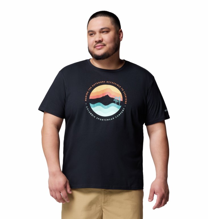 Футболка Columbia Path Lake™ Graphic Tee II M (великий розмір) - чорна
