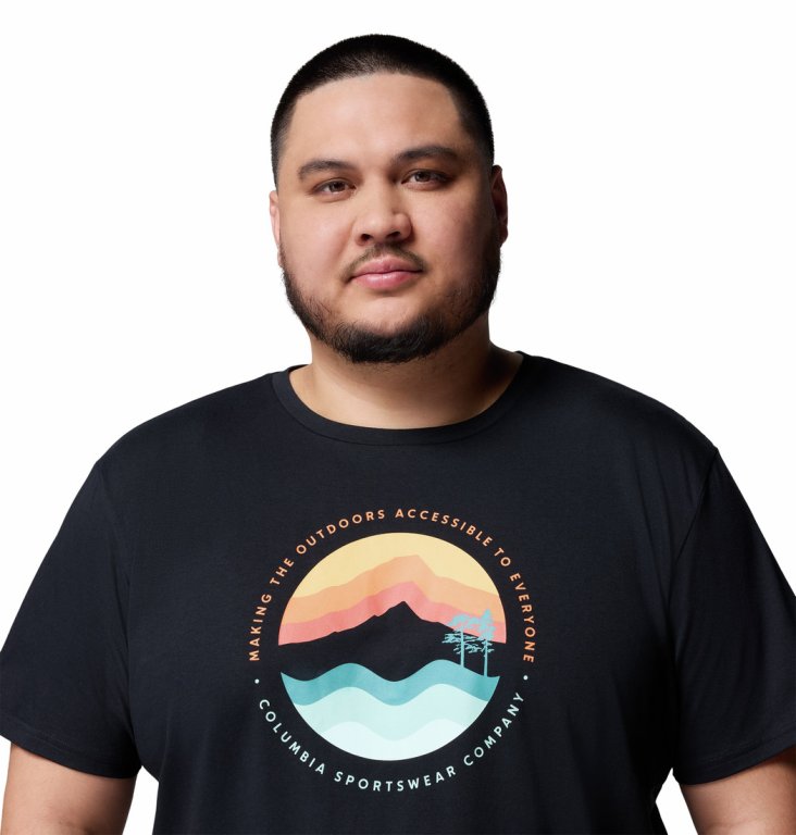 Футболка Columbia Path Lake™ Graphic Tee II M (великий розмір) - чорна