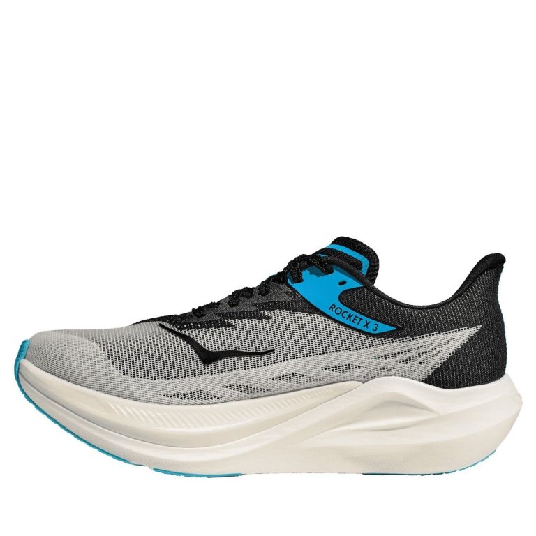 Кросівки Hoka Rocket X 3 - сіро/чорно/сині