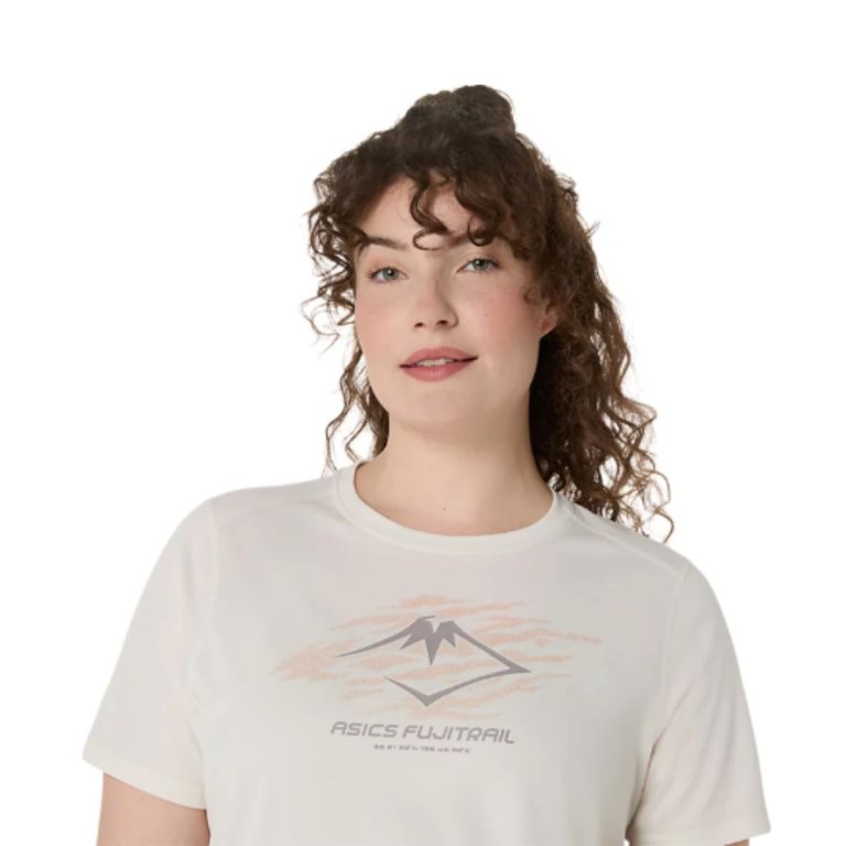 Футболка Asics Fujitrail Logo SS Top W - бежева