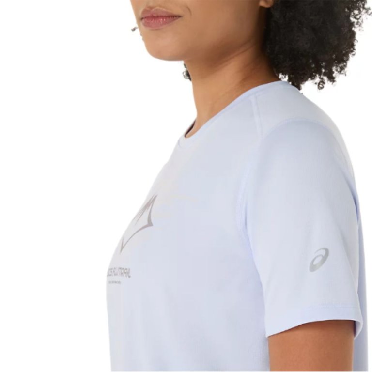 Футболка Asics Fujitrail Logo SS Top W - синя