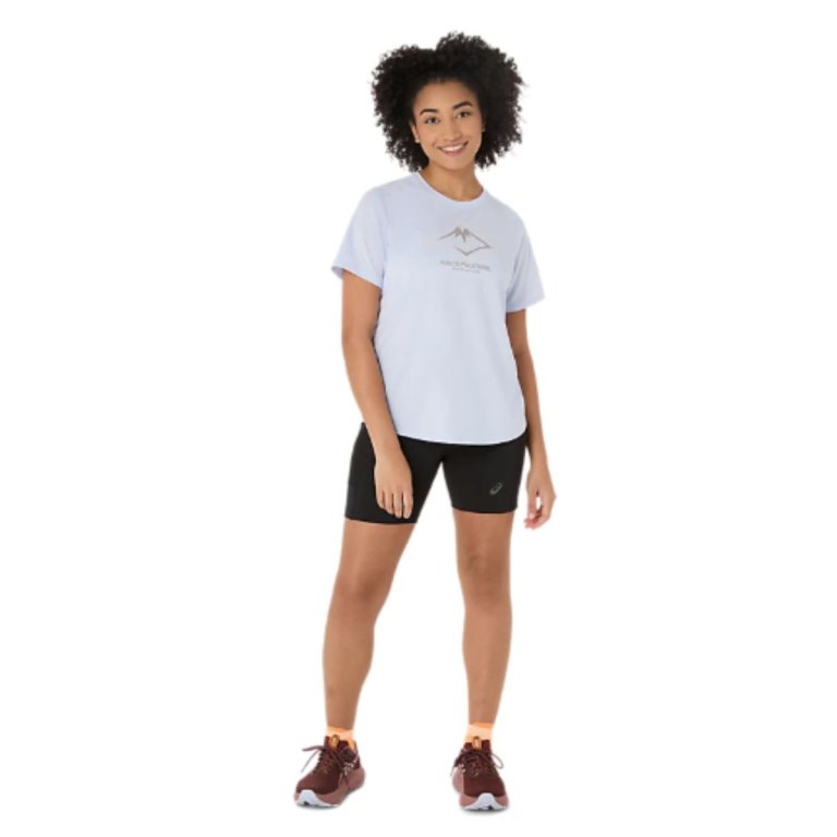Футболка Asics Fujitrail Logo SS Top W - синя
