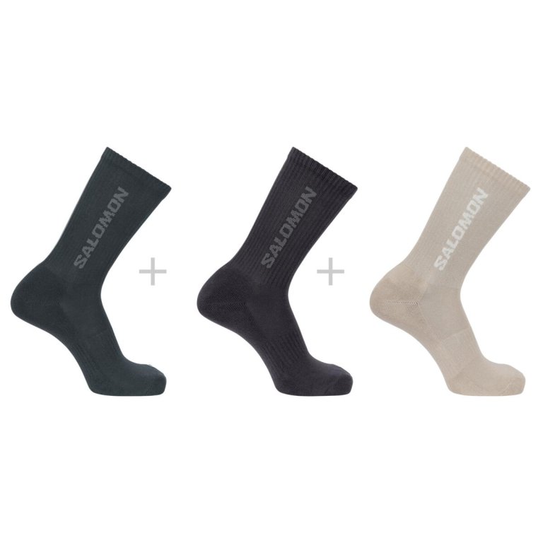 Ponožky Salomon Everyday Crew 3-Pack - černá/béžová
