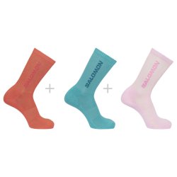 Шкарпетки Salomon Everyday Crew 3-Pack Socks - червоно/синьо/рожеві