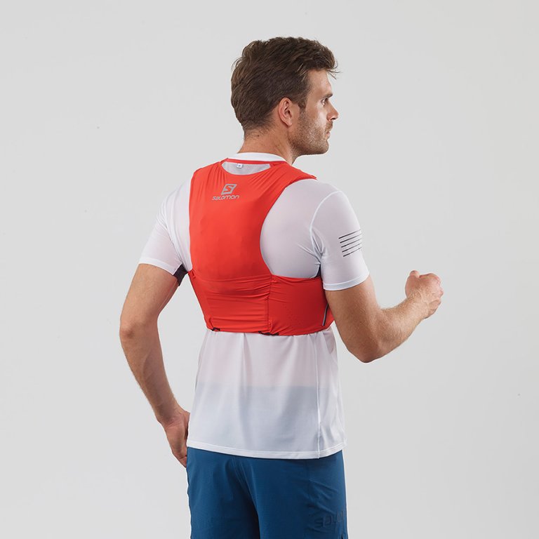 Рюкзак Salomon S/LAB SENSE ULTRA 5 з флягами 2020 - червоний