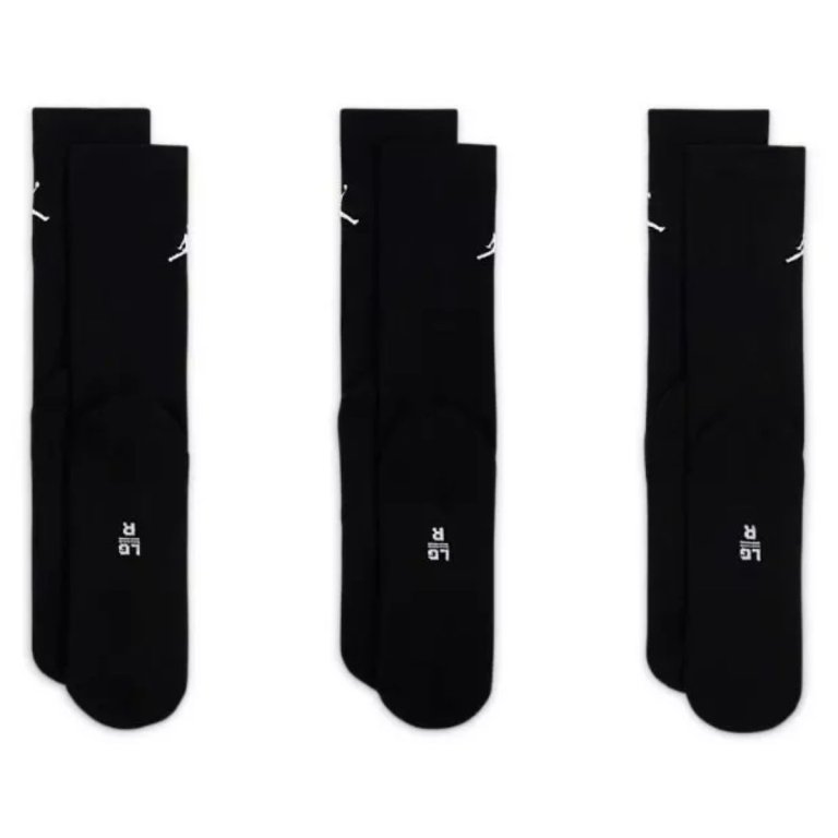 Шкарпетки Nike Jordan Everyday Cush Poly Crew 3 Pack M - чорно/білі