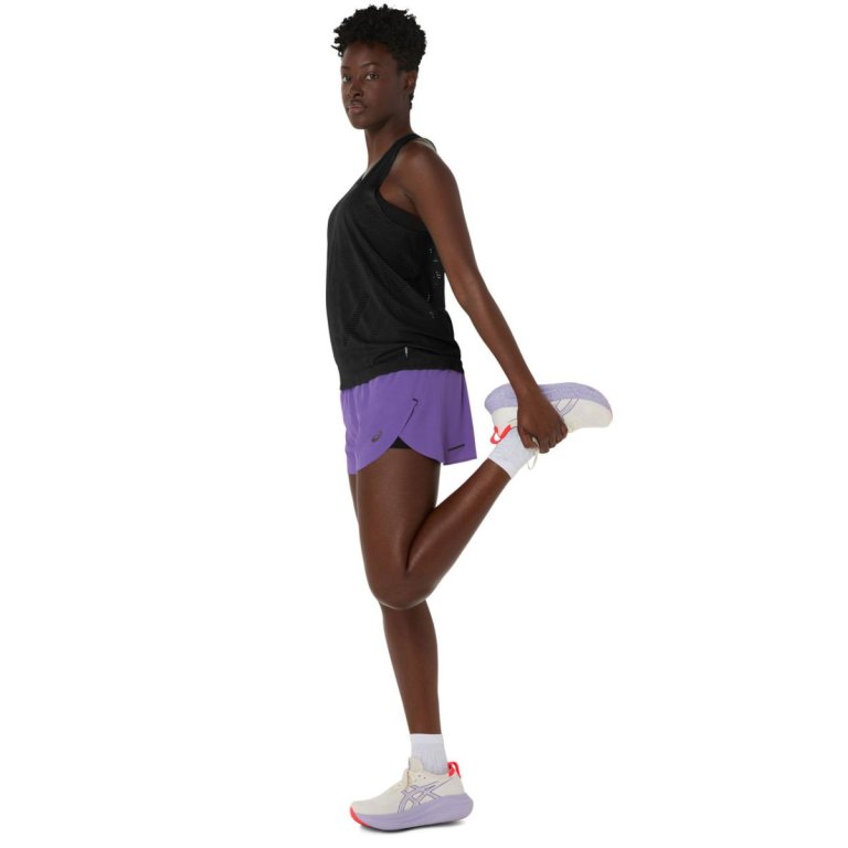 Шорти Asics Metarun Split Short W - фіолетові