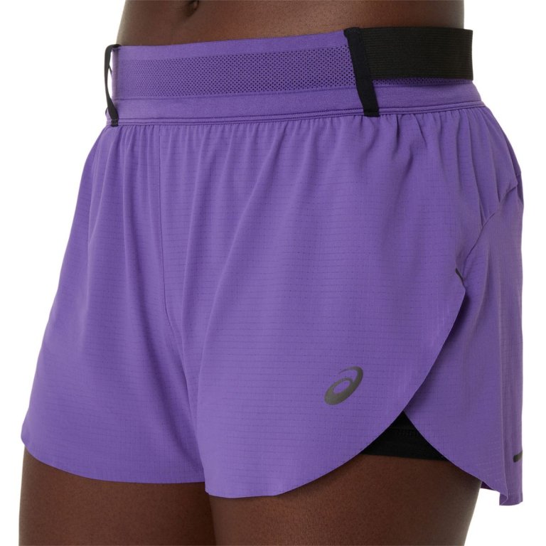 Шорти Asics Metarun Split Short W - фіолетові