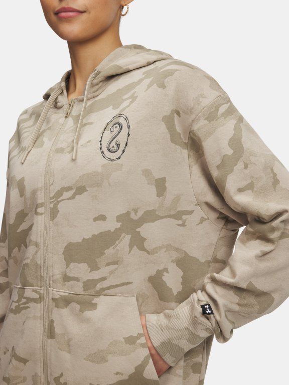 Кофта UA Project Rock Terry Full Zip Wmn Brown