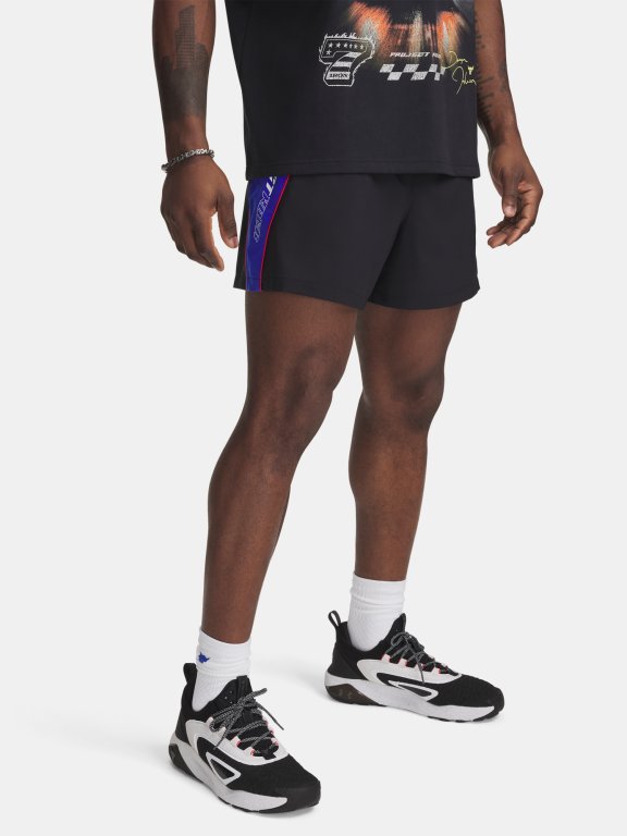 Kraťasy Under Armour Project Rock Colorblock Wvn Short Man Black