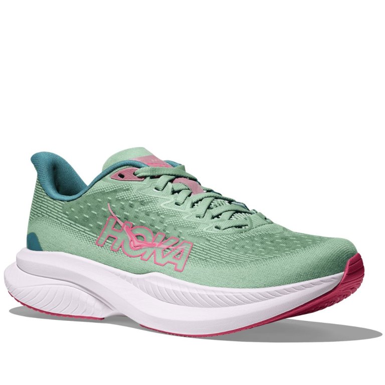Кросівки Hoka Mach 6 W - зелено/сині/рожеві