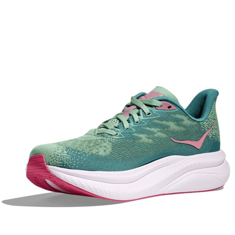 Кросівки Hoka Mach 6 W - зелено/сині/рожеві