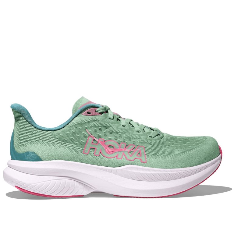 Кросівки Hoka Mach 6 W - зелено/сині/рожеві