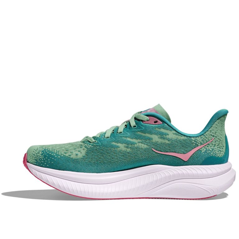 Кросівки Hoka Mach 6 W - зелено/сині/рожеві