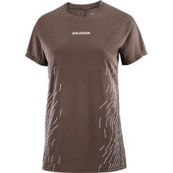 Футболка Salomon Sense Aero SS Tee GFX W - коричнева