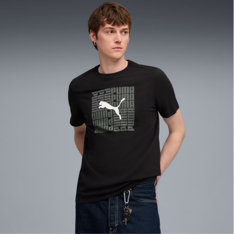 Футболка Puma Graphic Box Tee M - чорна