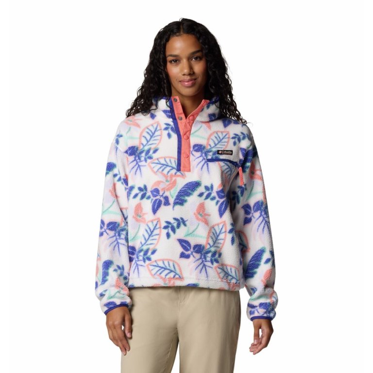 Кофта Columbia Helvetia™ II Printed Cropped Half Snap W - біло/синьо/помаранчева