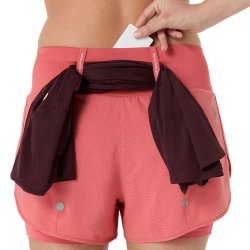 Шорти Asics Road 2-N-1 3.5In Short W - рожеві