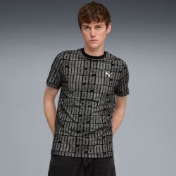 Футболка Puma Ess Logo Lab Aop Tee M - чорна