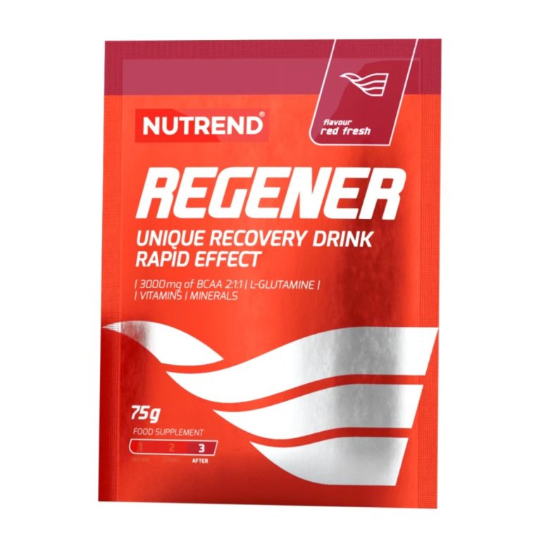 Proteinový nápoj NUTREND Regener, 75 g - red fresh