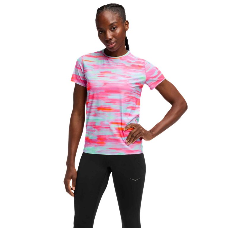 Футболка Hoka Airolite Short Sleeve 2.0 W - рожева