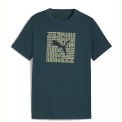 Футболка Puma Graphic Box Tee J - зелена