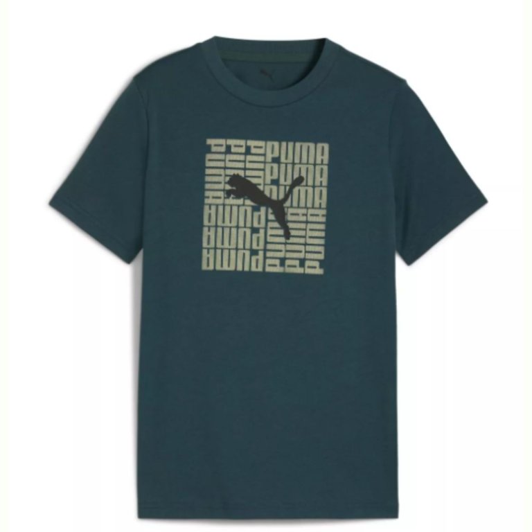 Футболка Puma Graphic Box Tee J - зелена