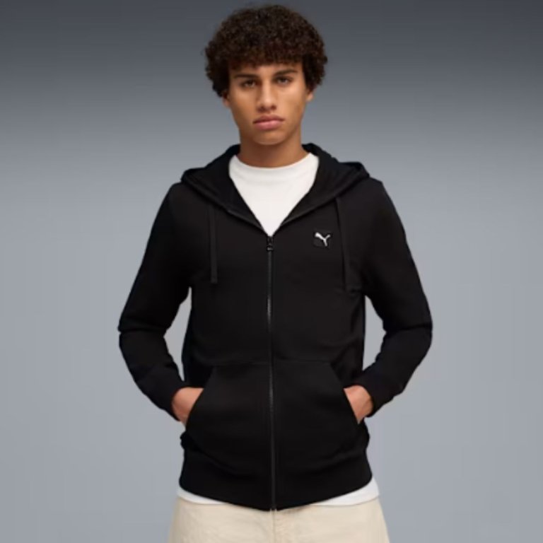 Кофта Puma Ess Elevated FZ Hoodie FL M - чорна