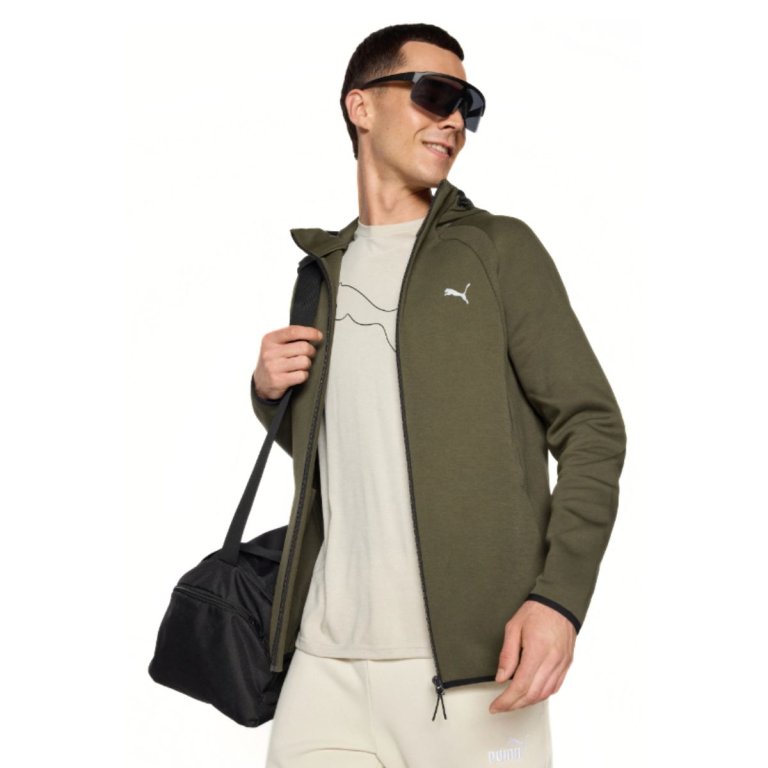 Кофта Puma Evostripe FZ Hoodie DK M - зелена