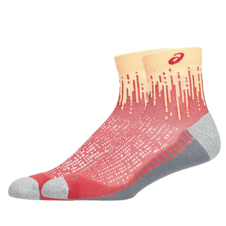 Шкарпетки Asics Performance Run Sock Quarter - помаренчиво/рожеві