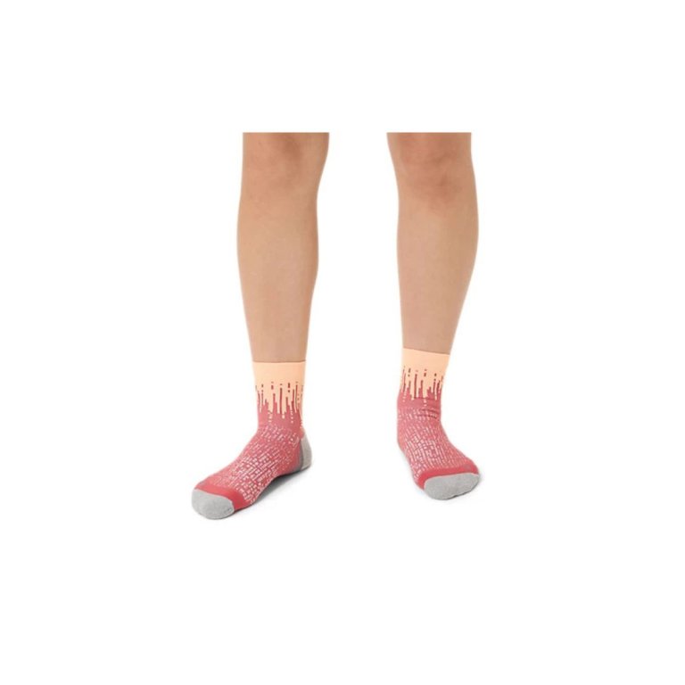 Шкарпетки Asics Performance Run Sock Quarter - помаренчиво/рожеві
