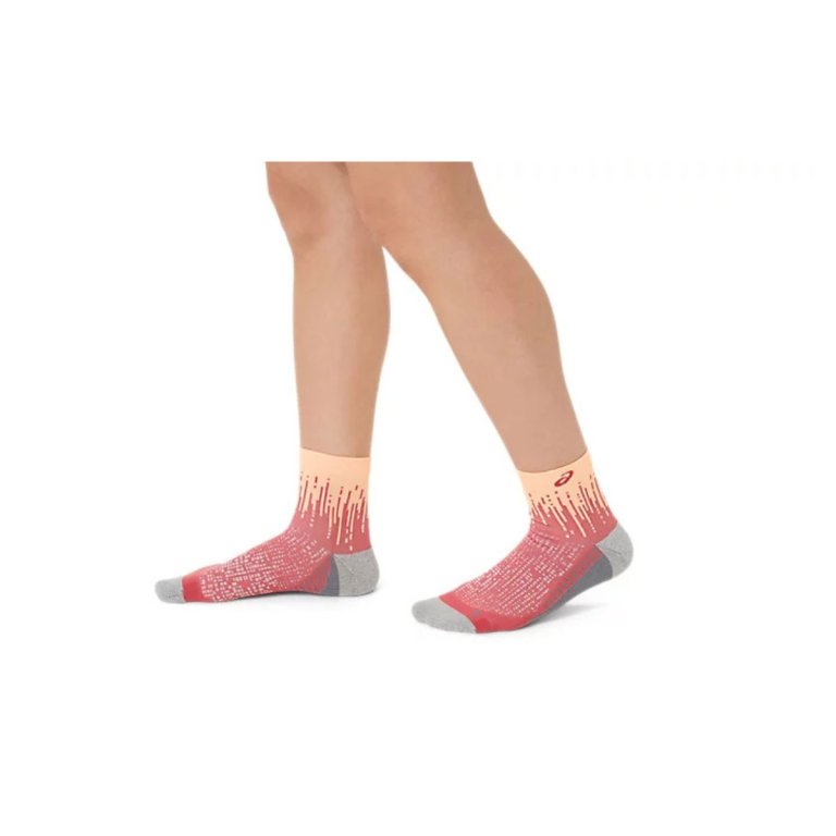 Шкарпетки Asics Performance Run Sock Quarter - помаренчиво/рожеві