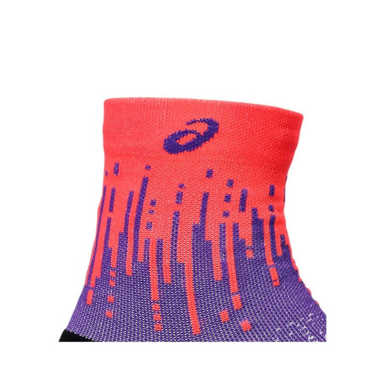Шкарпетки Asics Performance Run Sock Quarter - фіолетово/червоні