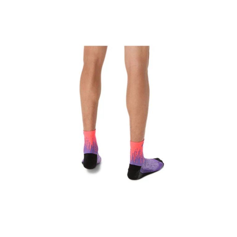 Шкарпетки Asics Performance Run Sock Quarter - фіолетово/червоні