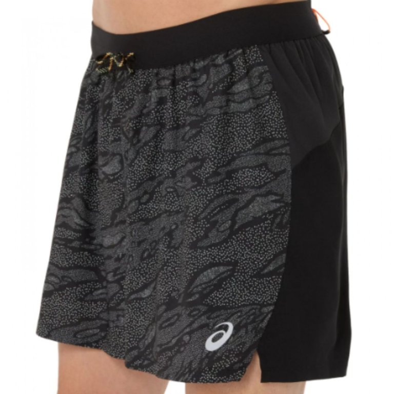 Шорти Asics Fujitrail All Over Print 5In Short M - чорні