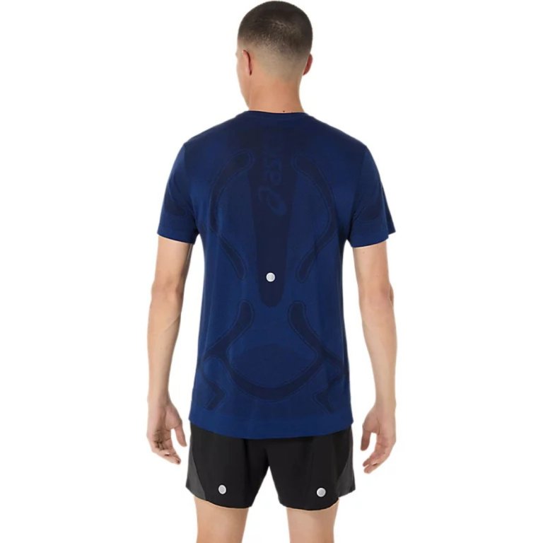 Футболка Asics Road Seamless SS Top M - синя