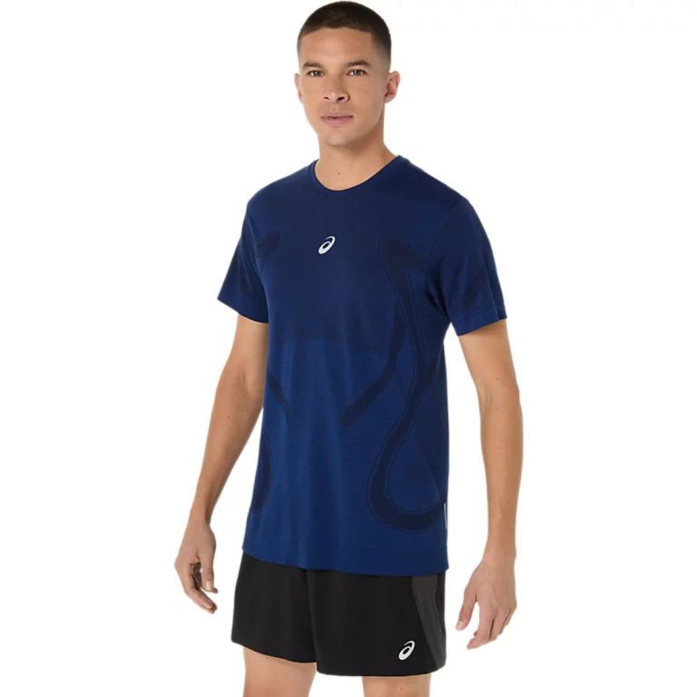 Футболка Asics Road Seamless SS Top M - синя