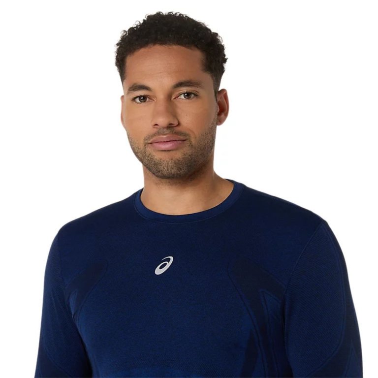 Футболка Asics Road Seamless LS Top M - синя